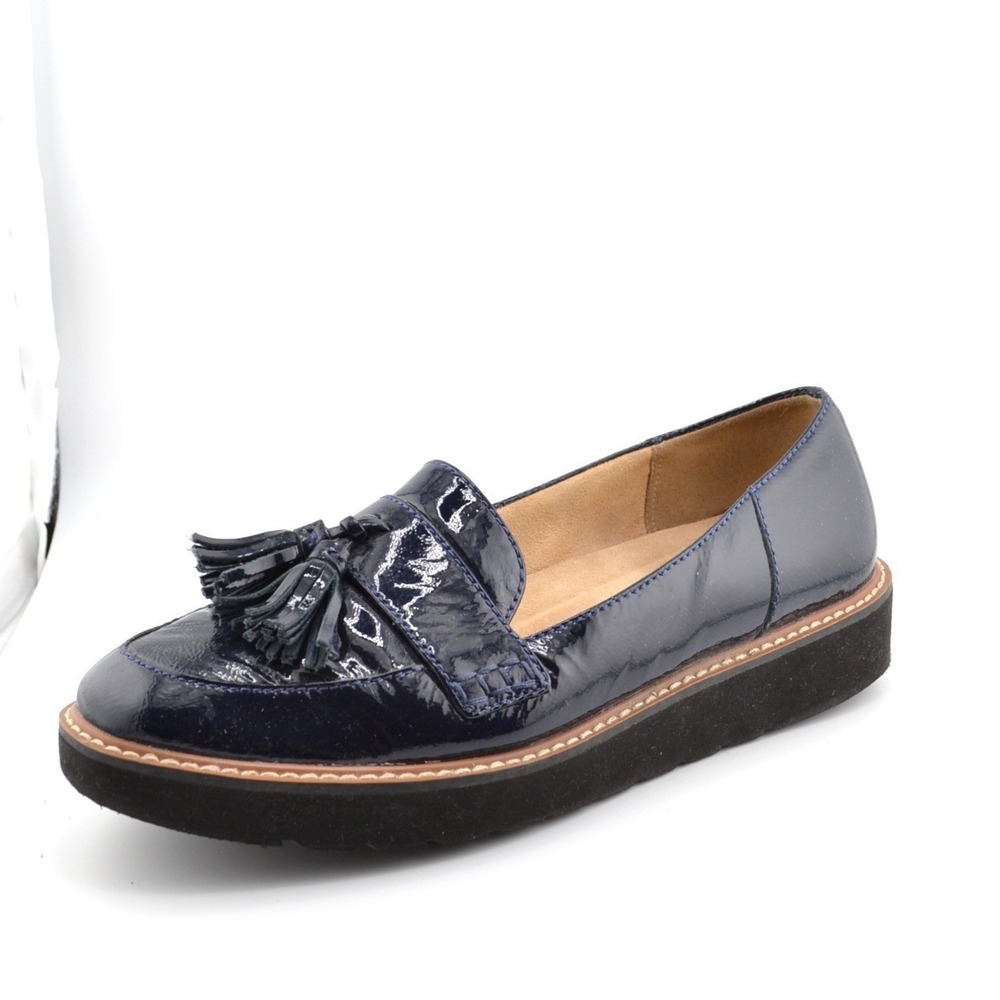 Naturalizer Women's Navy Patent Tassel Loafers